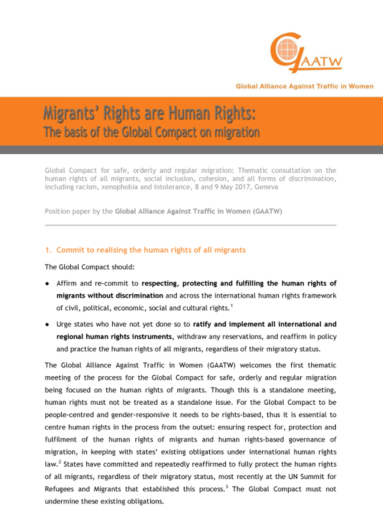 GAATW Position Paper MigrantRightsAreHumanRights GlobalCompact.06