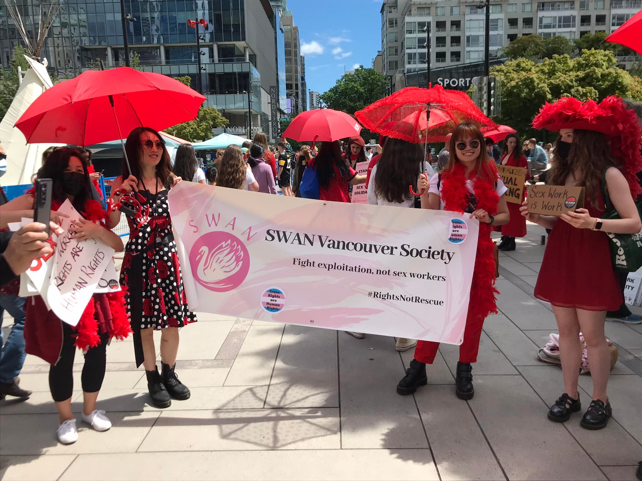 SWAN pic Red Umbrella March for Sex Work Solidarity 2022 